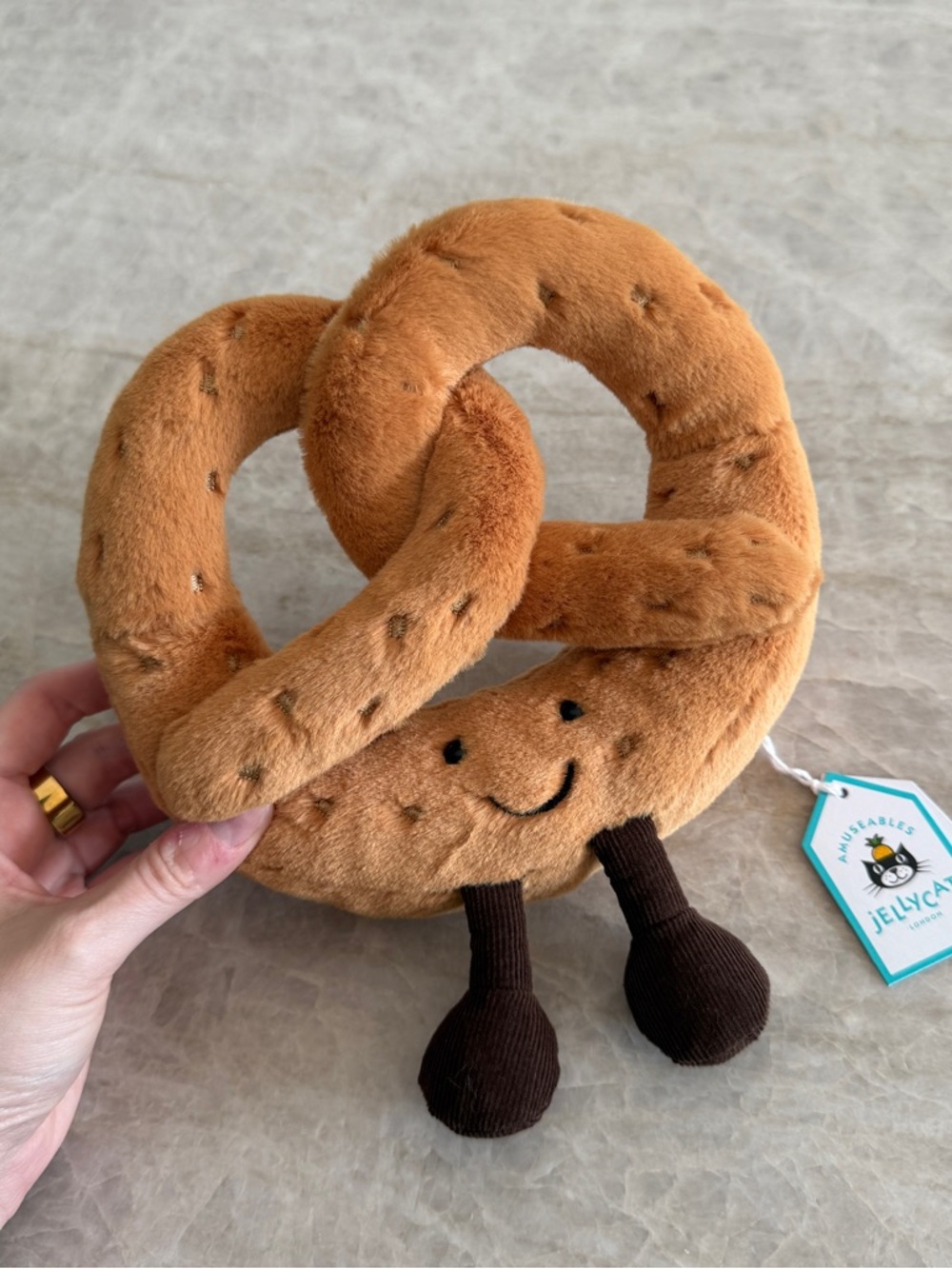 Jellycat Amusables Pretzel Brand New with Tags Sold Out A2PRET